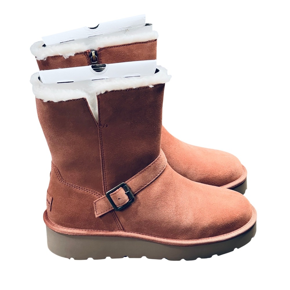 NIB‎ Koolaburra by UGG Kelissa Short Suede Boots Women's 8 Baked Clay 1152030